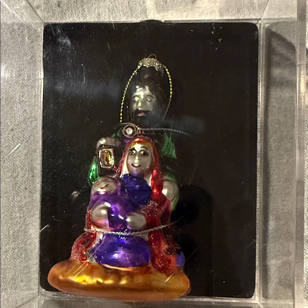 Holy Family Glass Ornament - Multicolor
